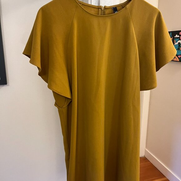 Zara TRF Mustard Mini Dress - Picture 3 of 5